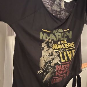 Black Bob Marley off the shoulder, top from TORRID
